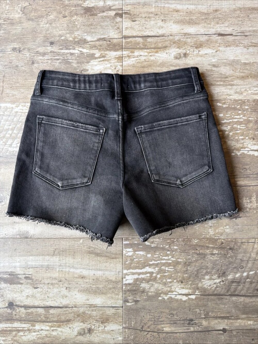 Lovervet By VERVET Distressed Raw Hem Gray Denim Cotton Women’s Medium - Picture 5 of 6